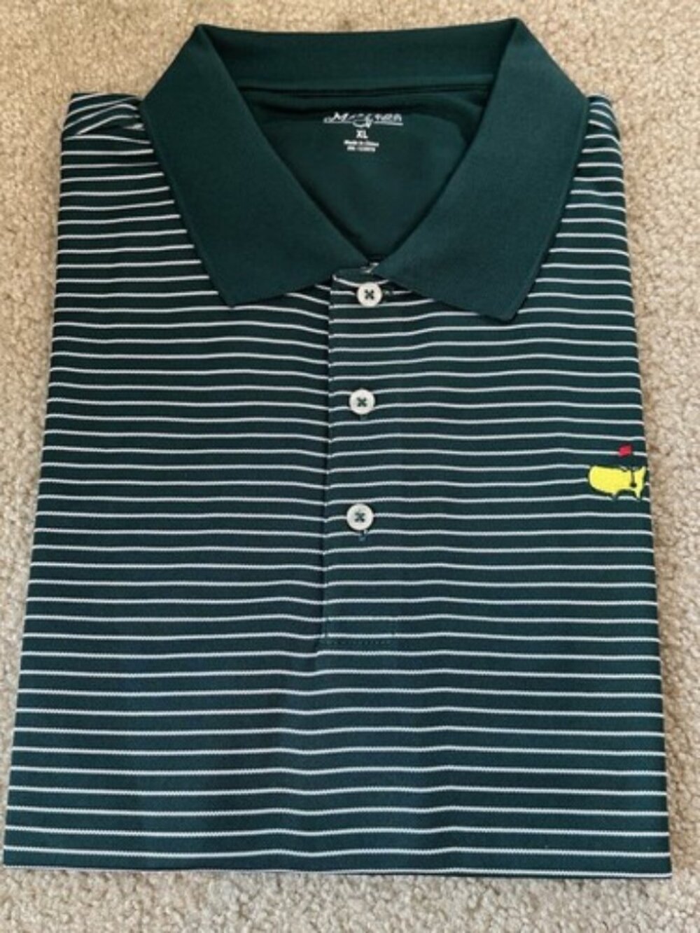 Official Masters Tech Golf Shirt, Size Large